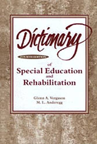 Beispielbild fr Dictionary of Special Education and Rehabilitation zum Verkauf von Better World Books