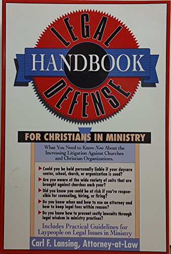 9780891096832: Legal Defense Handbook: For Christians in Ministry