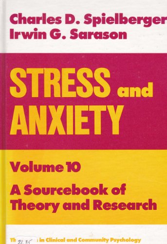 9780891163114: Stress & Anxiety, Volume 10