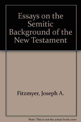 9780891303091: Essays on the Semitic Background of the New Testament