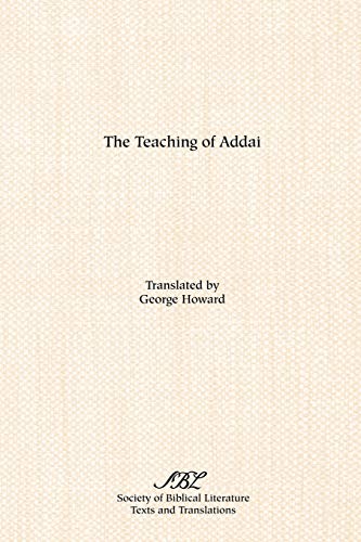 9780891304906: The Teaching of Addai (Texts and Translations)