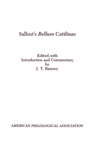 9780891305606: Sallust's Bellum Catilinae: No. 9 (American Philological Association Textbook Series)