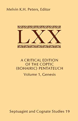 Stock image for Critical Edition of the Coptic (Bohairic) Pentateuch: volume I Genesis for sale by Salsus Books (P.B.F.A.)