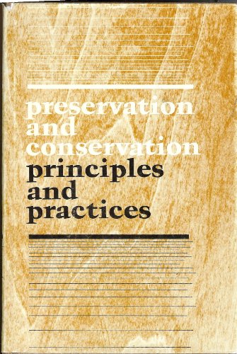 9780891330295: Preservation and Conservation: Principles and Practices : Proceedings