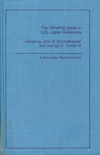 Stock image for The Whaling Issue in U.S.-Japan Relations for sale by SecondSale