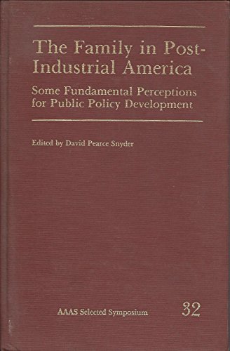 Imagen de archivo de The Family in Post-Industrial America : Some Fundamental Perceptions for Public Policy Development a la venta por Better World Books