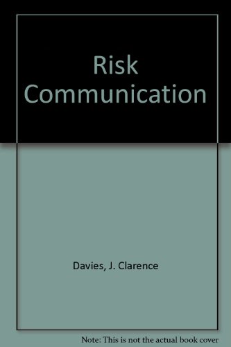 Beispielbild fr Risk Communication zum Verkauf von Better World Books