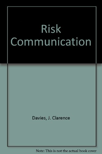 Imagen de archivo de Risk Communication a la venta por Better World Books