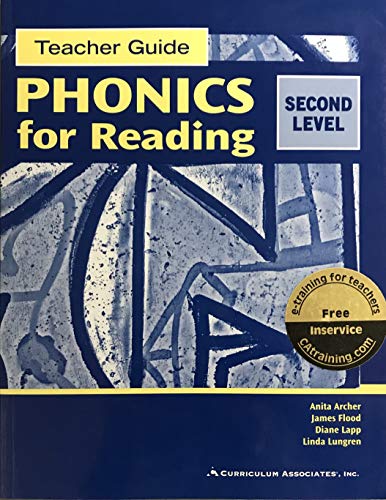 Beispielbild fr Phonics for Reading, Second Level, Teacher Guide zum Verkauf von Bulrushed Books