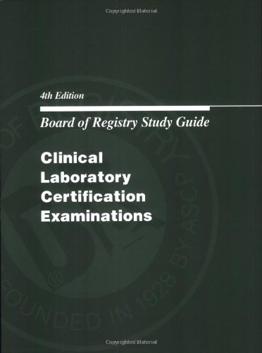 Stock image for Board of Registry Study Guide: Clinical Laboratory Certification Examinations (Book Only) for sale by Your Online Bookstore