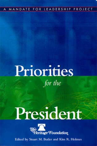 Beispielbild fr Priorities for the President zum Verkauf von Wonder Book