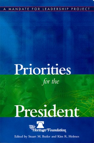 Stock image for Priorities for the President for sale by Presidential Book Shop or James Carroll