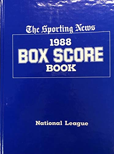 1988 Box Score Book: National League (NATIONAL LEAGUE BOX SCORES AND OFFICIAL AVERAGES) (9780892042845) by Carter, Craig; Wigge, Larry; Waters, Richard; Barnidge, Tom; Smith, Ron