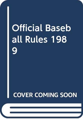 Beispielbild fr Official Baseball Rules 1989 zum Verkauf von Wonder Book