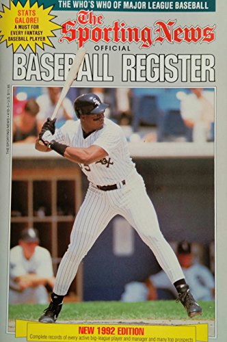 Stock image for Sporting News Official Baseball Register 1992 for sale by Mike's Baseball Books