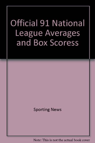 9780892044245: Official 91 National League Averages and Box Scoress