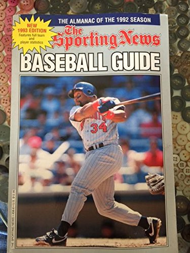 Stock image for The Sporting News OFFICIAL BASEBALL GUIDE: 1993 Edition. The Almanac of the 1992 Season. for sale by SUNSET BOOKS