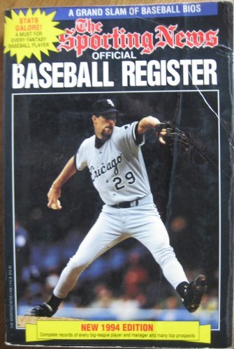 Stock image for Sporting News Official Baseball Register 1994: A Who's Who of Baseball, from A-Z for sale by Mike's Baseball Books
