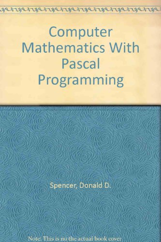 Stock image for Computer Mathematics With Pascal Programming for sale by NEPO UG