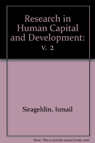 9780892320981: Research in Human Capital and Development: v. 2