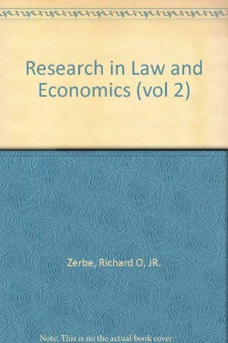 Stock image for Research in Law and Economics: A Research Annual. Vol 2, 1980. Ed by Richard O. Zerbe, Jr. for sale by Bookmonger.Ltd
