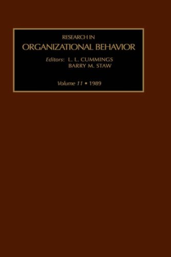 Beispielbild fr Research in Organizational Behavior zum Verkauf von Better World Books