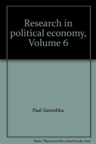 9780892323500: Research in Political Economy, 1983: 6
