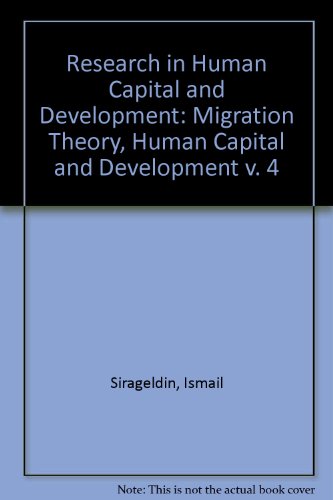 Stock image for Research in Human Capital and Development : Migration, Human Capital and Development for sale by Better World Books