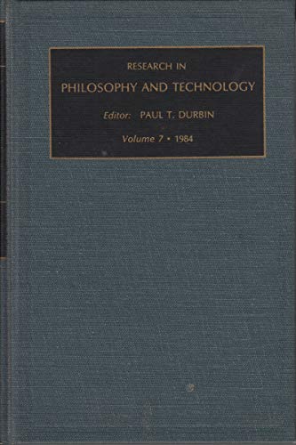 Imagen de archivo de Research in Philosophy and Technology (Research in Philosophy & Technology 7) a la venta por Zubal-Books, Since 1961