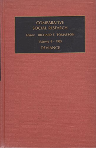Stock image for Comparative Social Research: Deviance Tomasson, Richard F. for sale by CONTINENTAL MEDIA & BEYOND