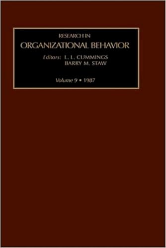 Stock image for Research in Organizational Behavior, Volume 9 for sale by BookHolders