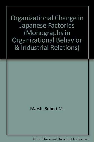 Beispielbild fr Organizational Change in Japanese Factories zum Verkauf von Braintree Book Rack