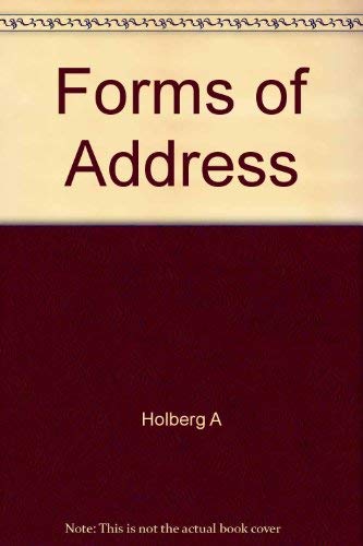 Stock image for Forms of Address : A Guide for Business and Social Use for sale by Better World Books: West