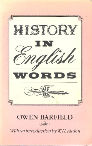 Beispielbild fr Hist of English Words -Op/93 zum Verkauf von Unique Books
