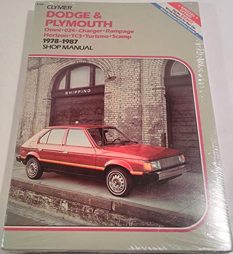 9780892872978: Dodge & Plymouth Omni-024-Charger-Rampage Horizon-Tc3-Turismo-Scamp 1978-1987 Shop Manual