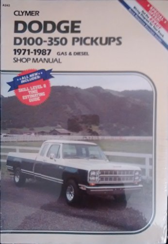 9780892873135: Dodge D100-350 pickups, 1971-1986: Gas & diesel shop manual [Paperback] by