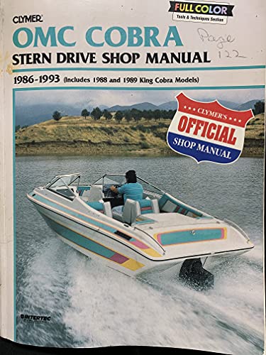 9780892876105: OMC Cobra Stern Drive Shop Manual, 1986-1993 (Includes 1988 and 1989 King Cobra Models)