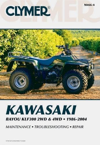 Stock image for Kawasaki KLF300 Bayou 86-04 ATV (Clymer Motorcycle Repair) (CLYMER MANUALS) for sale by Monster Bookshop