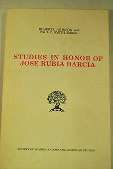 Stock image for Studies in Honor of Jose Rubia Barcia for sale by J. HOOD, BOOKSELLERS,    ABAA/ILAB