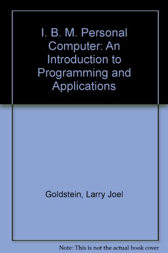 Imagen de archivo de IBM Personal Computer: An introduction to programming and applications a la venta por Wonder Book