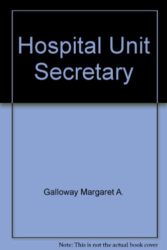 Beispielbild fr Hospital unit secretary zum Verkauf von Booksavers of MD