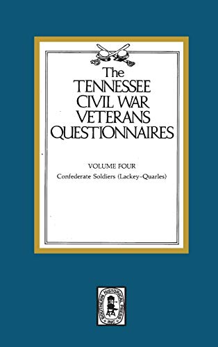 Imagen de archivo de Tennessee Civil War Questionnaires a la venta por Better World Books