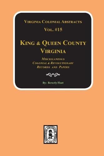 Beispielbild fr Records of King & Queen County, Virginia. (Vol. #15) zum Verkauf von Lucky's Textbooks