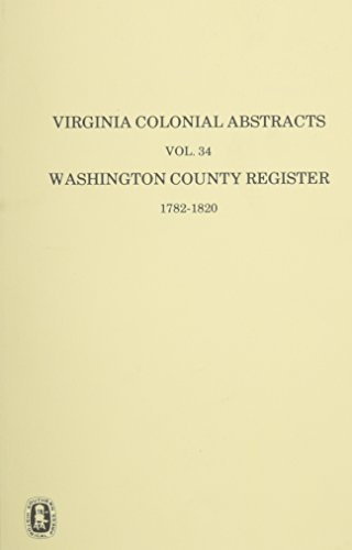 Beispielbild fr Washington County, Virginia Records, Vol. 34. zum Verkauf von Southern Historical Press, Inc.