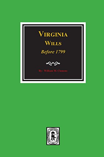 Imagen de archivo de Virginia Wills Before 1799. (Paperback or Softback) a la venta por BargainBookStores