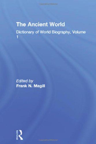 Beispielbild fr Dictionary of World Biography Vol. 1 : The Ancient World zum Verkauf von Better World Books