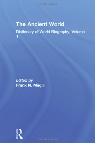 Imagen de archivo de Dictionary of World Biography Vol. 1 : The Ancient World a la venta por Better World Books