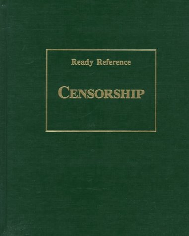 Imagen de archivo de Censorship: President*s Task Force on Communications Policy - Zouaves (Vol 3 (3rd of A 3 Vol Set) (Ready Reference) a la venta por dsmbooks