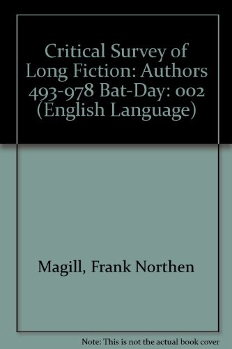 Beispielbild fr Critical Survey of Long Fiction: Authors 493-978 Bat-Day (English Language) zum Verkauf von Better World Books: West