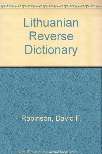 9780893570347: Lithuanian Reverse Dictionary